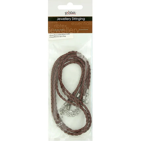 Twine Plaited Necklace with Clasp (available in 2 colours)